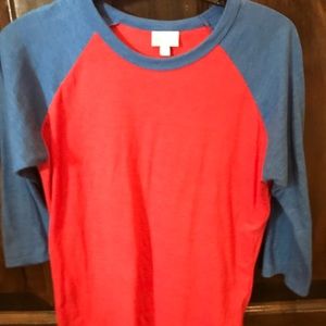 Blue and red Randy tee